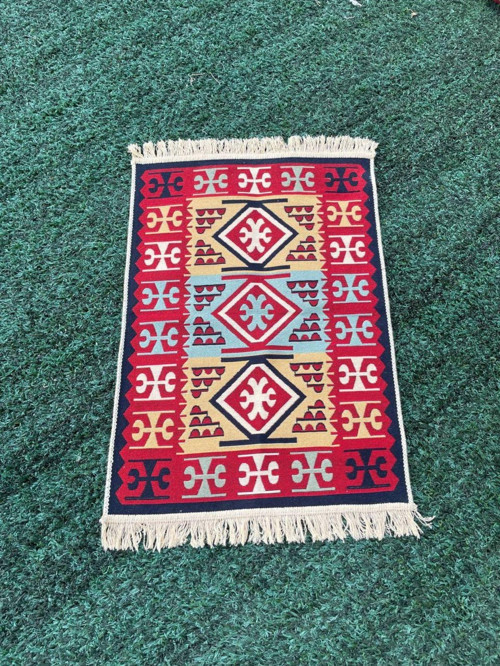 Dokuma Kilim Çift Taraflı Kullanılabilir Çok Renkli