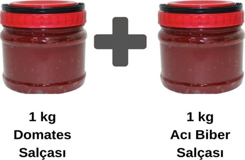 1 Kg Domates -1 Kg Acı Biber Salçası