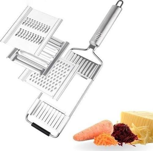 BUFFER® Ayarlanabilir 3 Farklı Başlıklı Tutmalı Sebze Dilimleyici Peynir Rendeleyici Aparat
