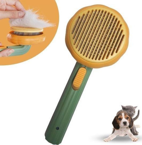 BUFFER Plastik Yeşil Evcil Hayvan Bakım Pet Fırçası Çok Amaçlı Pet Fırçası Yeşil