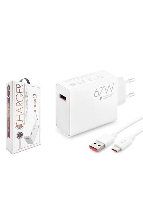 General Mobile Gm 23 Uyumlu Sg51 67 Watt Hızlı Turbo Şarj Seti Kafa + Kablo