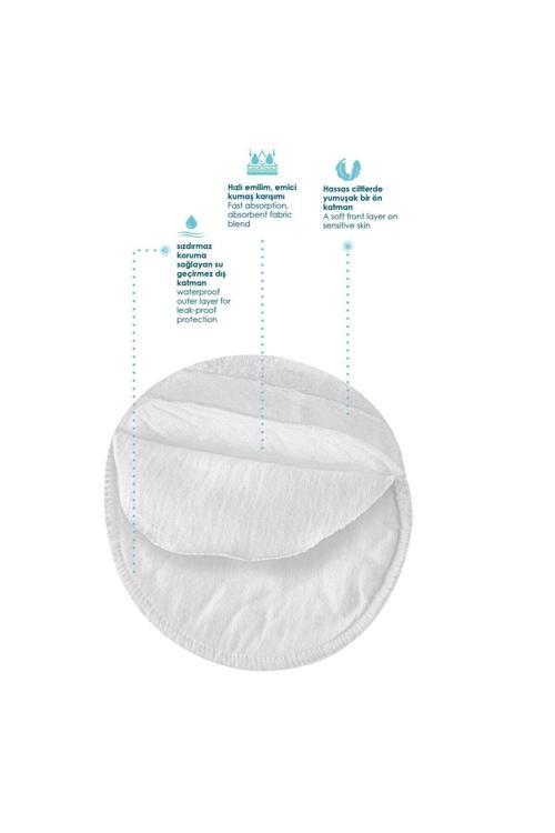 Yıkanabilir 6'lı Kumaş Göğüs Pedi