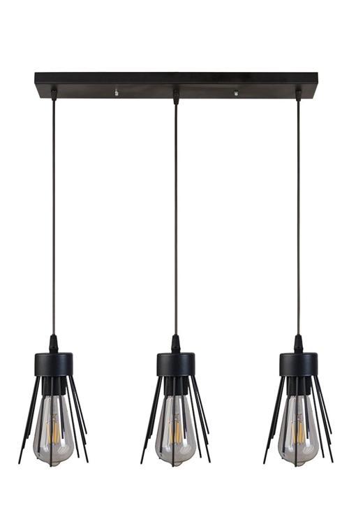 Afrodit Modern Tasarım Yatak Odası Mutfak Salon Siyah Sıralı Renk 3 Lü Avize