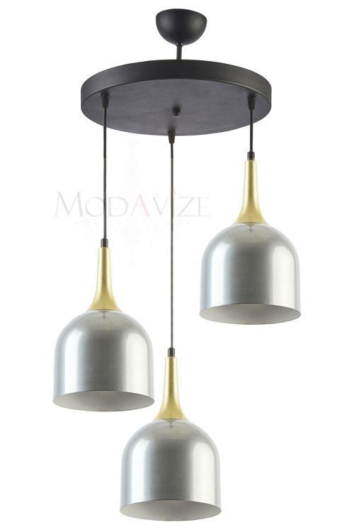 Reına Modern Salon - Mutfak - Cafe Tasarım Metal Başlık Tekli Ikili Üçlü Sıralı Avize