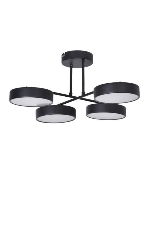 Aria Modern Tasarım Salon Yatak Odası  Mutfak Beyaz Işık Ledli Siyah Renk 4 lü Led Avize