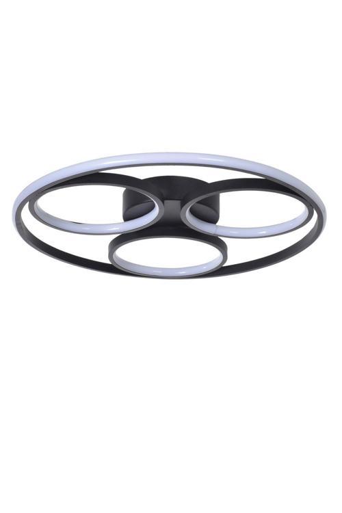 Berlin Modern Tasarım Yatak Odası - Salon - Mutfak Siyah Renk Beyaz Ledli 4 Lü Led Avize