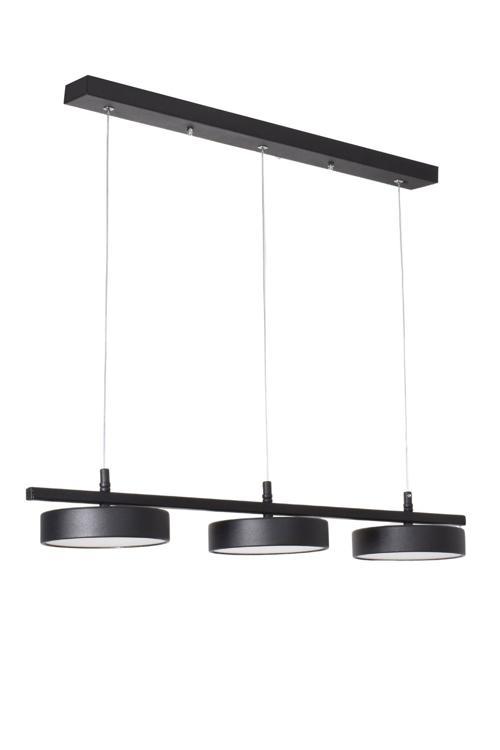 Mayda Modern Salon Yatak Odası Yemek Masası Mutfak Beyaz Işık Ledli Siyah Renk 3 Lü Led Avize