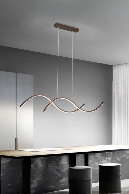 Monica Modern Tasarım Salon Yatak Odası Oda Mutfak Yemek Masası Üstü Beyaz Ledli 2 li Led Avize