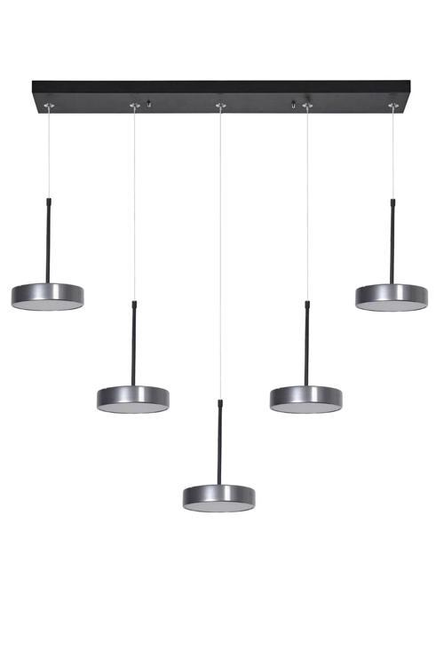 Rihanna Modern Tasarım Salon Yatak Odası Mutfak Yemek Masası Panel Ledli 5 li Sıralı Beyaz Led Avize