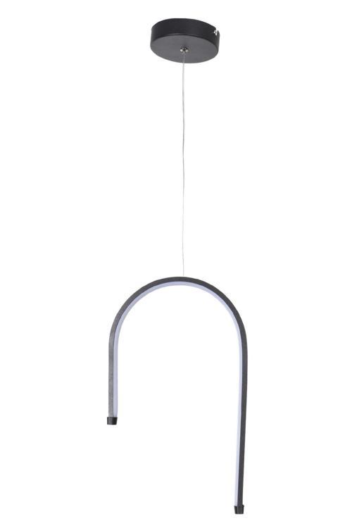 Opel Modern Tasarım Yatak Odası - Salon - Mutfak Siyah Renk Beyaz Ledli Tekli Led Avize