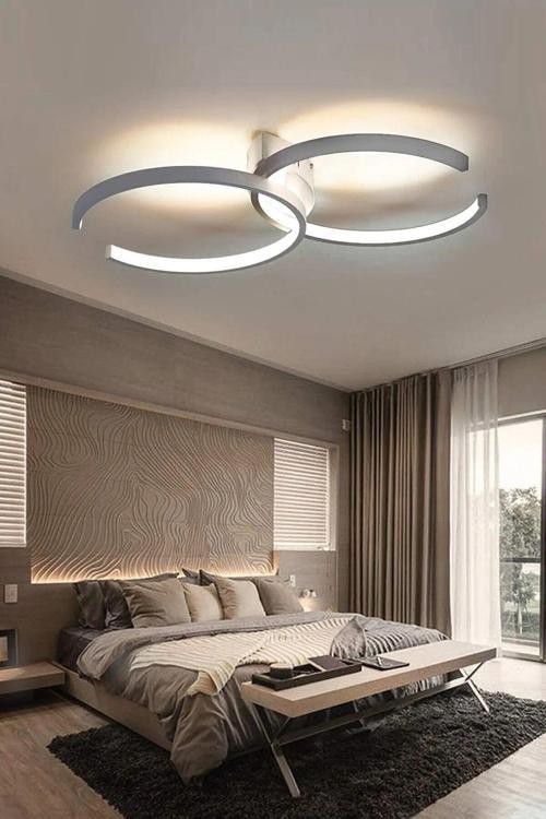 Pepy Modern Tasarım Beyaz Renk Salon Mutfak Hol Beyaz Ledli 2 Li Led Avize