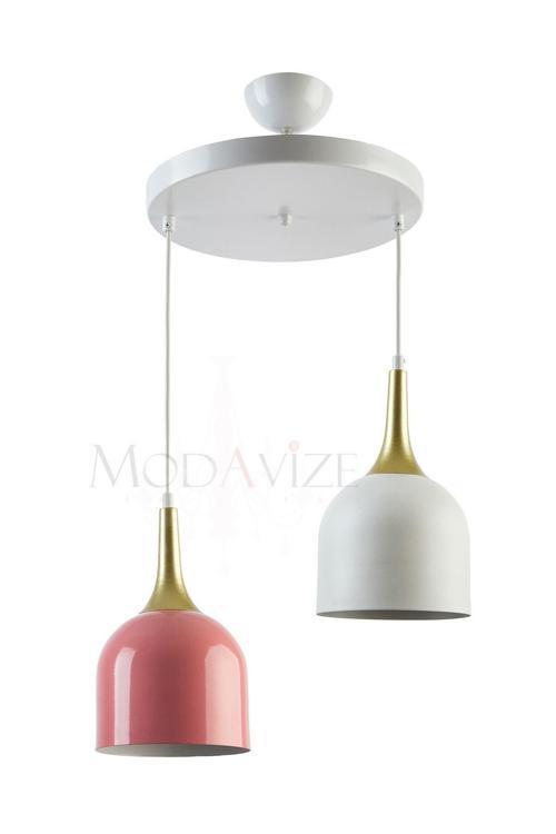 Reına Modern Salon - Mutfak - Cafe Tasarım Metal Başlık Tekli Ikili Üçlü Sıralı Avize