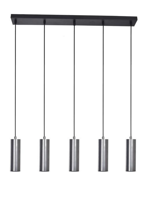 Spotline Modern Tasarım Mutfak Yemek Masası Salon Gri Renk 5 Li Sıralı Ledli Avize ( Gün Işığı )