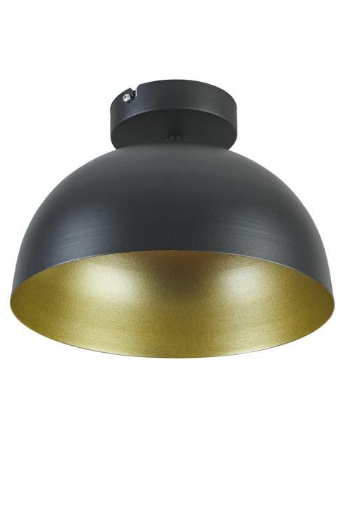 Neo Modern Tasarım Cafe Mutfak Metal Siyah Içi Gold Plafonyer Tekli Avize