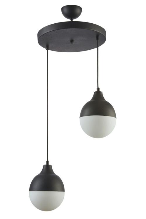 Vera Modern Salon - Mutfak - Yatak Odası Glop Camlı 2 Li Sarkıt Avize