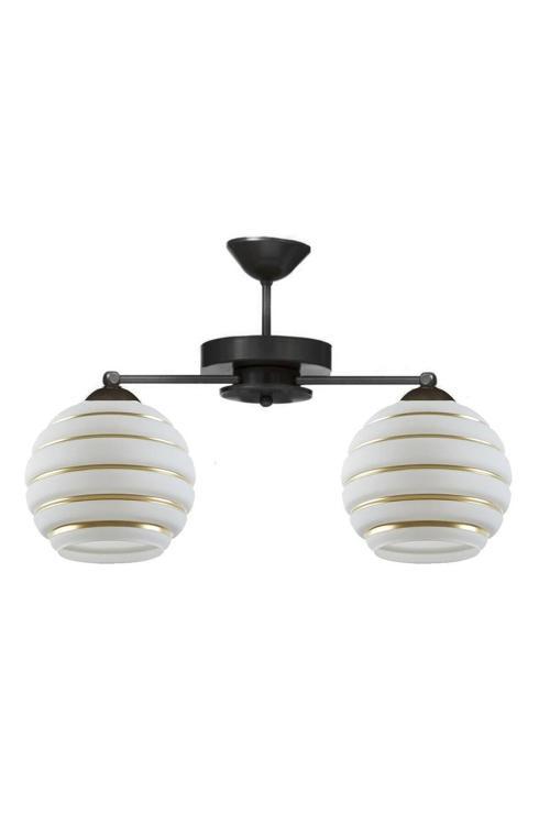 Lüks Tasarım Modern Salon - Mutfak - Yatak Odası Plofonyer Camlı Ikili Avize