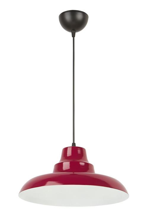 Carmen Özel Tasarım Modern Cafe Mutfak Salon Bordo Içi Beyaz ( Çap 30 Cm) Sarkıt Tekli Avize