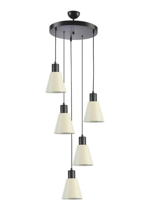 Trend Modern Tasarım Metal Cafe Mutfak Salon Krem Renk 5 Li Avize