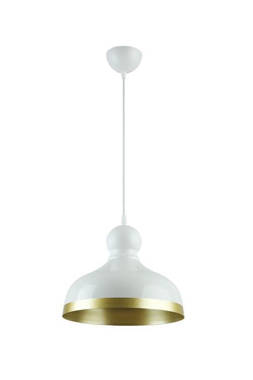 Alis Özel Tasarım Modern Salon - Mutfak - Cafe Beyaz Içi Gold Tekli Sarkıt Avize