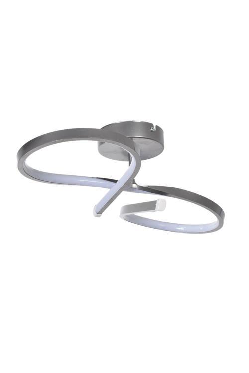 Barbara Modern Tasarım Yatak Odası - Salon - Mutfak Hol Gri Renk Beyaz Ledli Led Avize