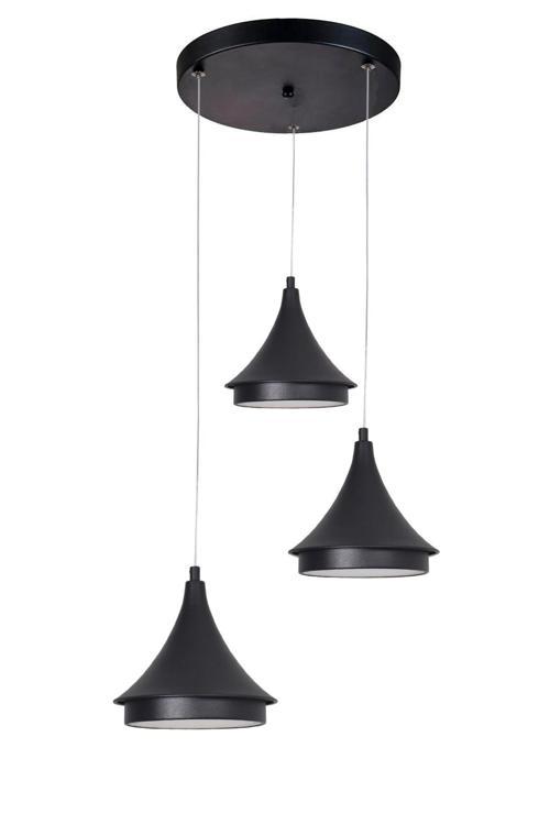 Pare Modern  Salon Yatak Odası Salon Cafe Mutfak Beyaz Işık Panel Ledli Renk 3 lü Led Avize
