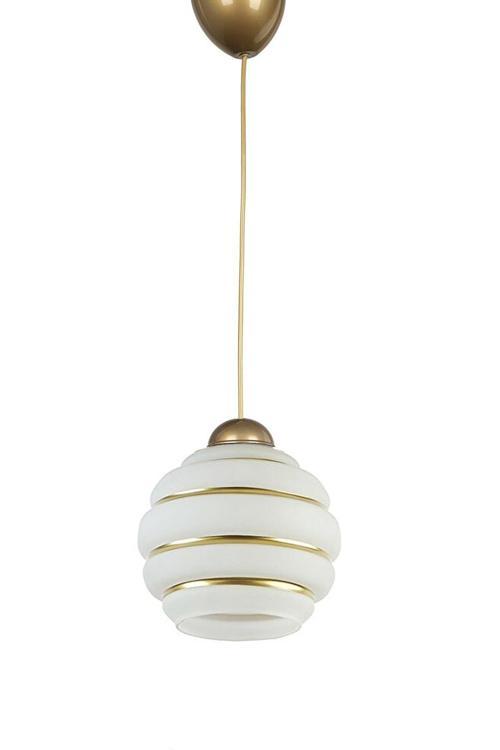 Eko 2046 Modern Tasarım Cafe Mutfak Salon Gold Renk Gold Camlı Sarkıt Tekli Avize (15CM ÇAP)
