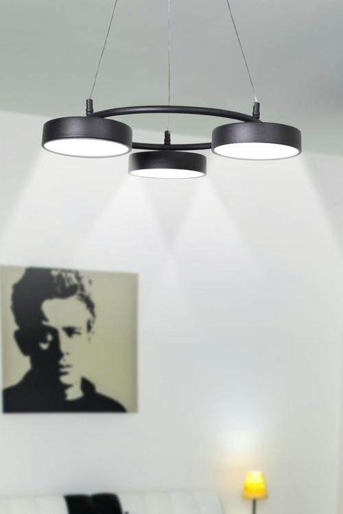 Parla Modern Salon Yatak Odası Giyinme Odası Mutfak Beyaz Işık Ledli Renk 3 lü Led Avize