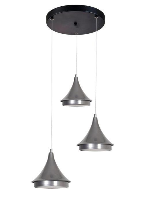Pare Modern  Salon Yatak Odası Salon Cafe Mutfak Beyaz Işık Panel Ledli Renk 3 lü Led Avize