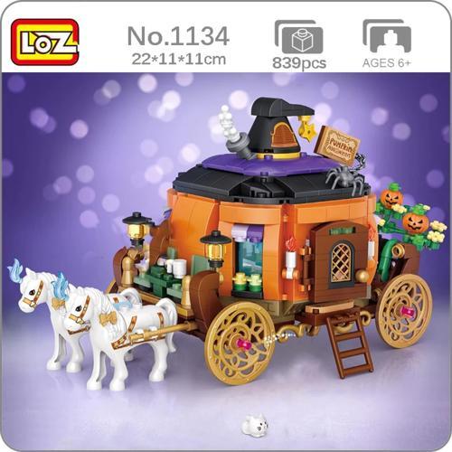 Mikro Blok Balkabağı Arabası 839 Parça - Lego Setleri - Loz Mini Lego - Araba Lego - Loz Lego - Mikr