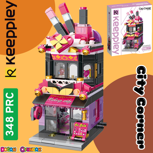 Mikro Blok Makyaj Dükkanı 348 Parça - Lego Setleri - Keeppley Mini Lego - Dükkan Lego - Keeppley Leg