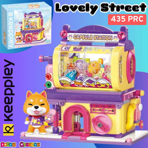 Mikro Blok Shiba Inu Gashapon Machine Kapsül Oyuncak Dükkanı 435 Parça - Lego Setleri - Keeppley Min