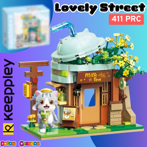 Mikro Blok Sütlü Çay Dükkanı 411 Parça - Lego Setleri - Keeppley Mini Lego - Keeppley Lego - Mikro B