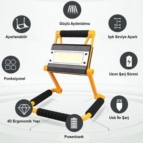 Büro Ev Ofis Hediyesi için 1300LM Işıklı Güçlü Aydınlatma El Feneri