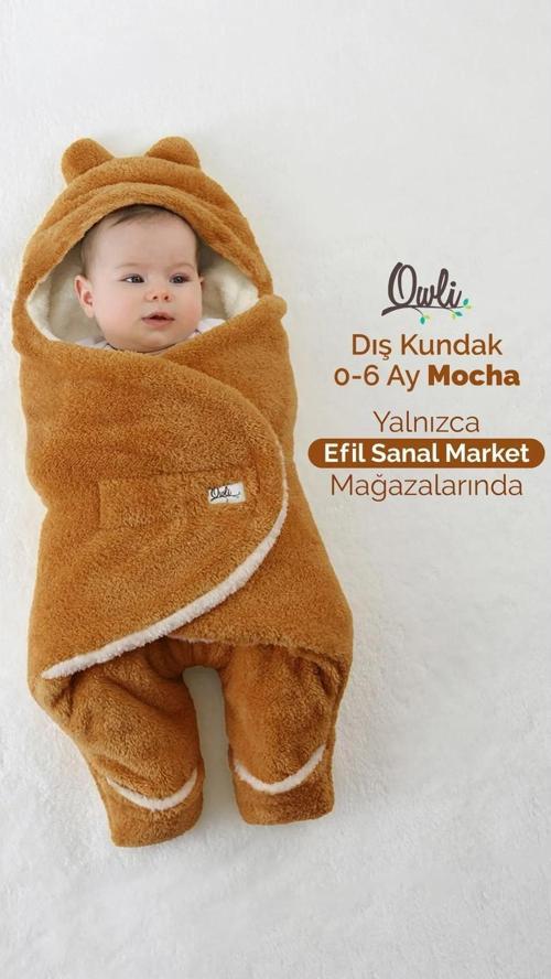 Dış Kundak, Bebek Hazır Battaniye 0-6 Ay  Mocha