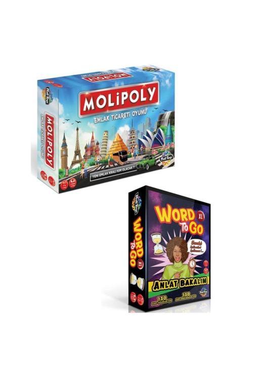 Molipoly - Emlak Ticareti Oyunu + Word To Go Xl - Tabu Xl Benzeri 2Li Süper Set