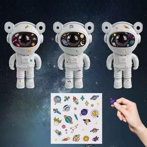 Büro Ev Ofis Hediyesi için Stickerlı Kumandalı Astronot Stil Gece Lambası