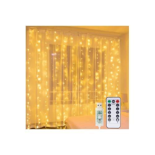 Büro Ev Ofis Bahçe Dekoru için 8MOD 3x3MT Gün Işığı Kumandalı Peri Led Lamba