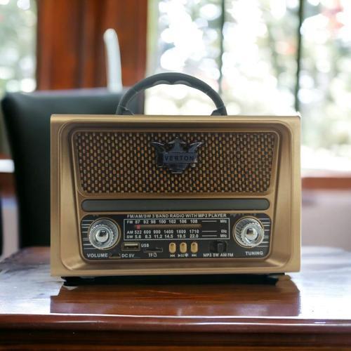 Büro Ev Ofis Radyo Keyfi için Retro Stil Şarjlı Usdb Sd Aux Bluetooth Müzik Çalar Cihaz