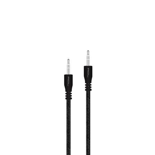 Büro Ev Ofis Ses Sistemi için 1MTx 3.5MM Jacklı Kumaş Kaplı Aux Aktarım Kablosu
