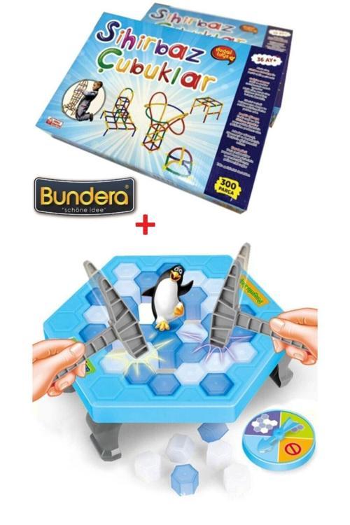 Penguen Buz Oyunu Buz Kırma Süper Bambu Çubuklar Sihirbaz Çubuklar Xl Süper Ikili Set