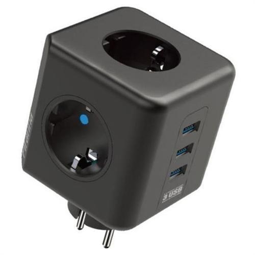 Büro Ev Ofis için 3PRİZ 3USB Isı Termal Akım Çocuk Korumalı Küp Tip Grup Priz