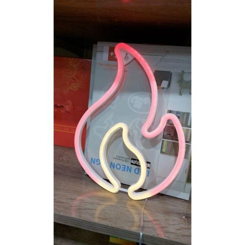 Büro Ev Ofis Hediyesi için 30x25CM Duvar Tipi Asmalı Neon Alev Işıklı Dekor Lamba