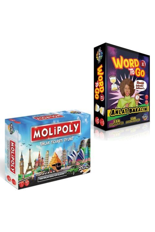 Molipoly Emlak Ticaret Oyunu Word To Go Xl (Tabu Xl) 2'Li Set