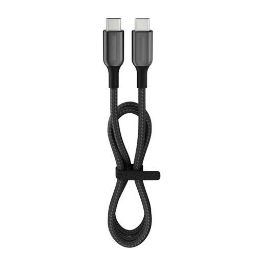 Büro Ev Ofis Personel Telefonu için 30CM Siyah 60W 3A Usb-C To Type-C Hızlı Şarj Data Kablosu