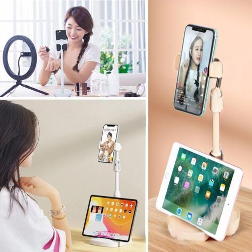 Büro Ev Ofis Personel Telefonu için Beyaz Masaüstü Tablet Telefon Tutucu Plastik Stand