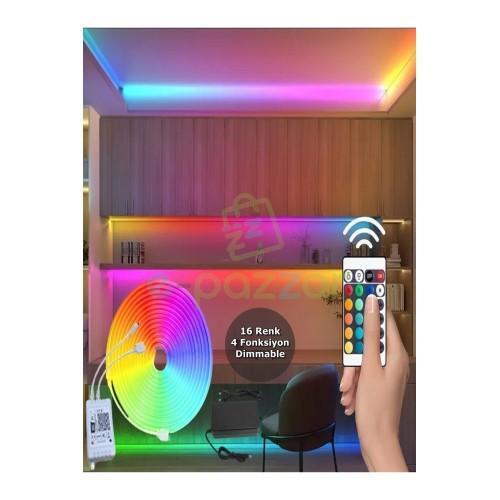 Büro Ev Ofis Yazlık için 5MT Esnek Şerit Neon Işık Led Lamba Şerit Aydınlatma