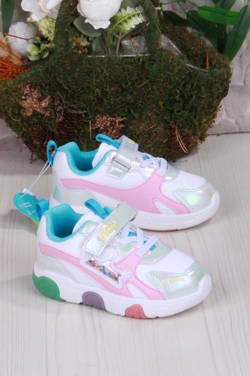 346.B25Y.180 Beyaz Queen Anatomik Işıklı Kız Çocuk Ayakkabı