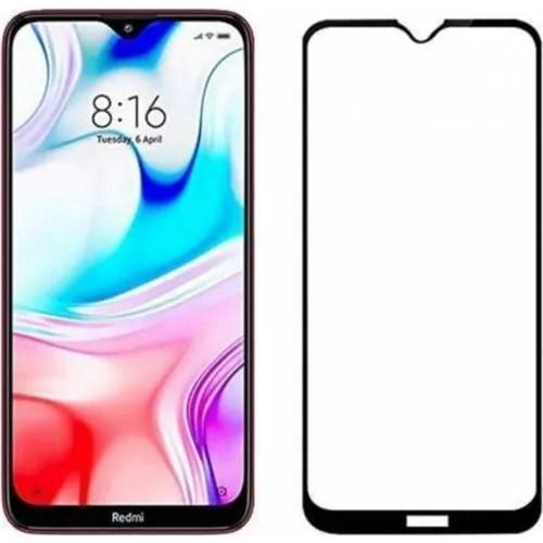 Redmi 8/8A Antistatik 5D Tam Kaplayan Ekran Koruyucu Cam