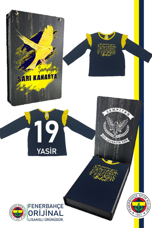 Orijinal Lisanslı Uzun Kol Lacivert Bebek Sweat Kişiye Özel Hediyelik Ahşap