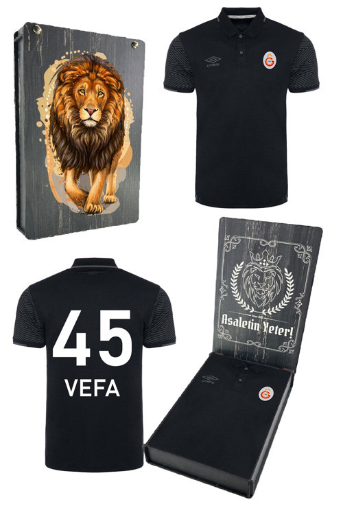 Orijinal Lisanslı Polo Yaka Kişiye Özel Siyah Spor T-Shirt Hediyelik Ahşa